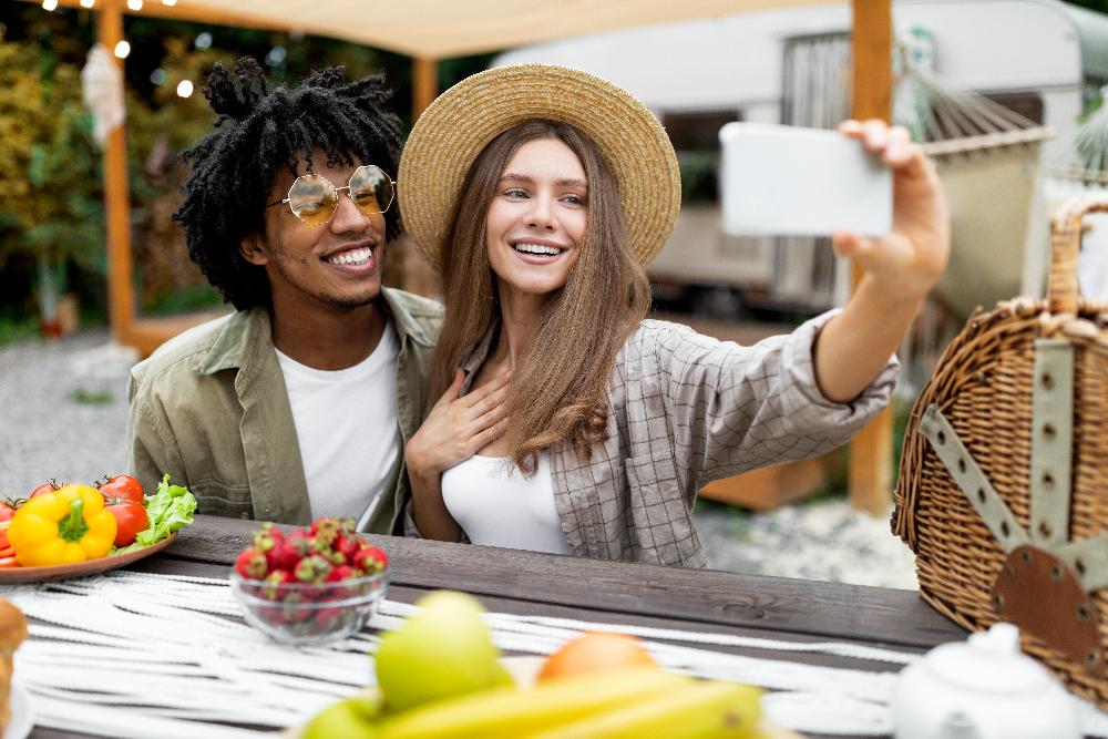 Two friends taking a selfie together, wilmington de