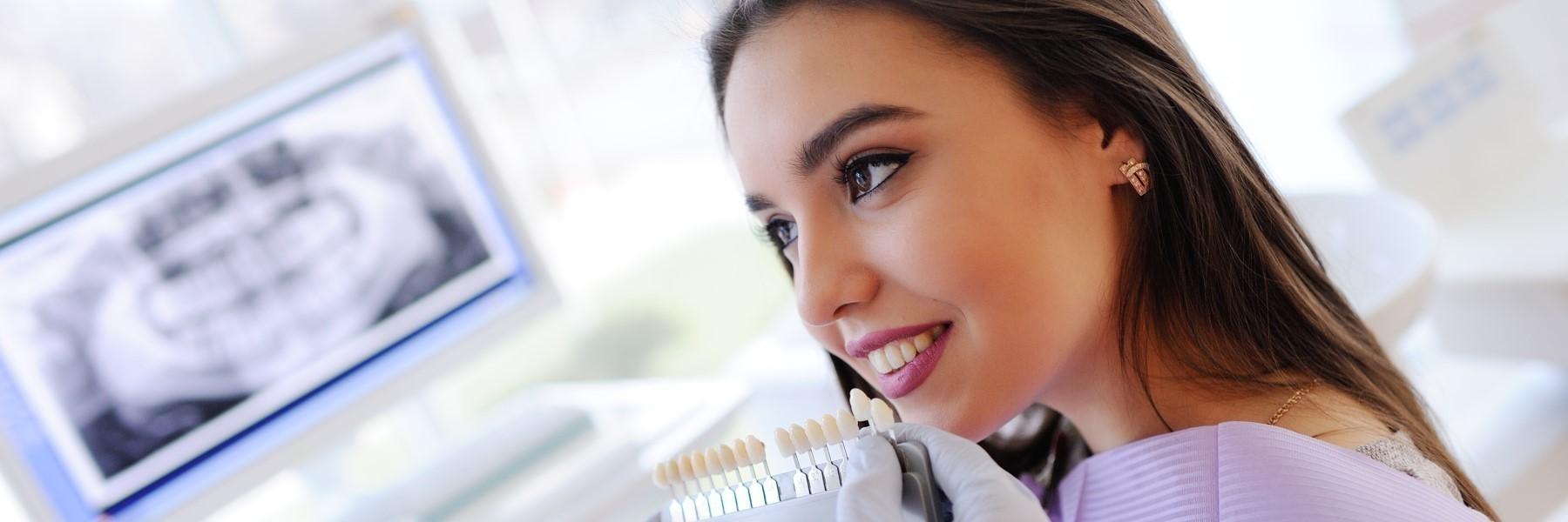 Patient during procedure for teeth whitening in Wilmington DE